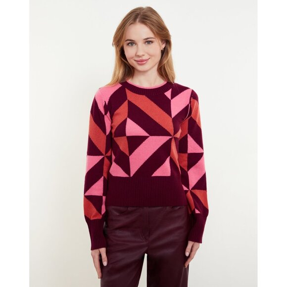 I-23. &Isla Gabby Geo Crew Sweater Small - Picture 1 of 1